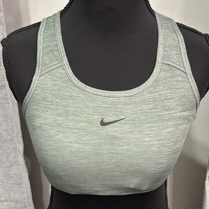 Nike Dri-FIT Heathered Gray Racerback Sports Bra Small With Padding